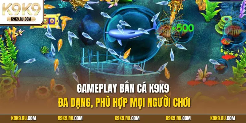 Gameplay Bắn Cá K9K9 đa dạng, phù hợp mọi người chơi