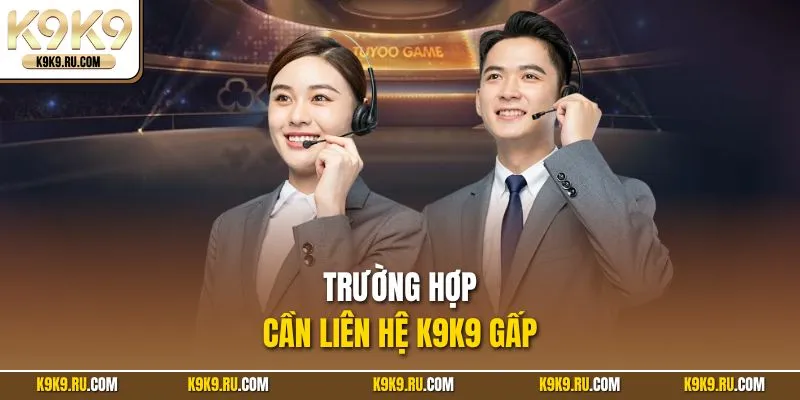 Trường hợp cần liên hệ K9K9 gấp